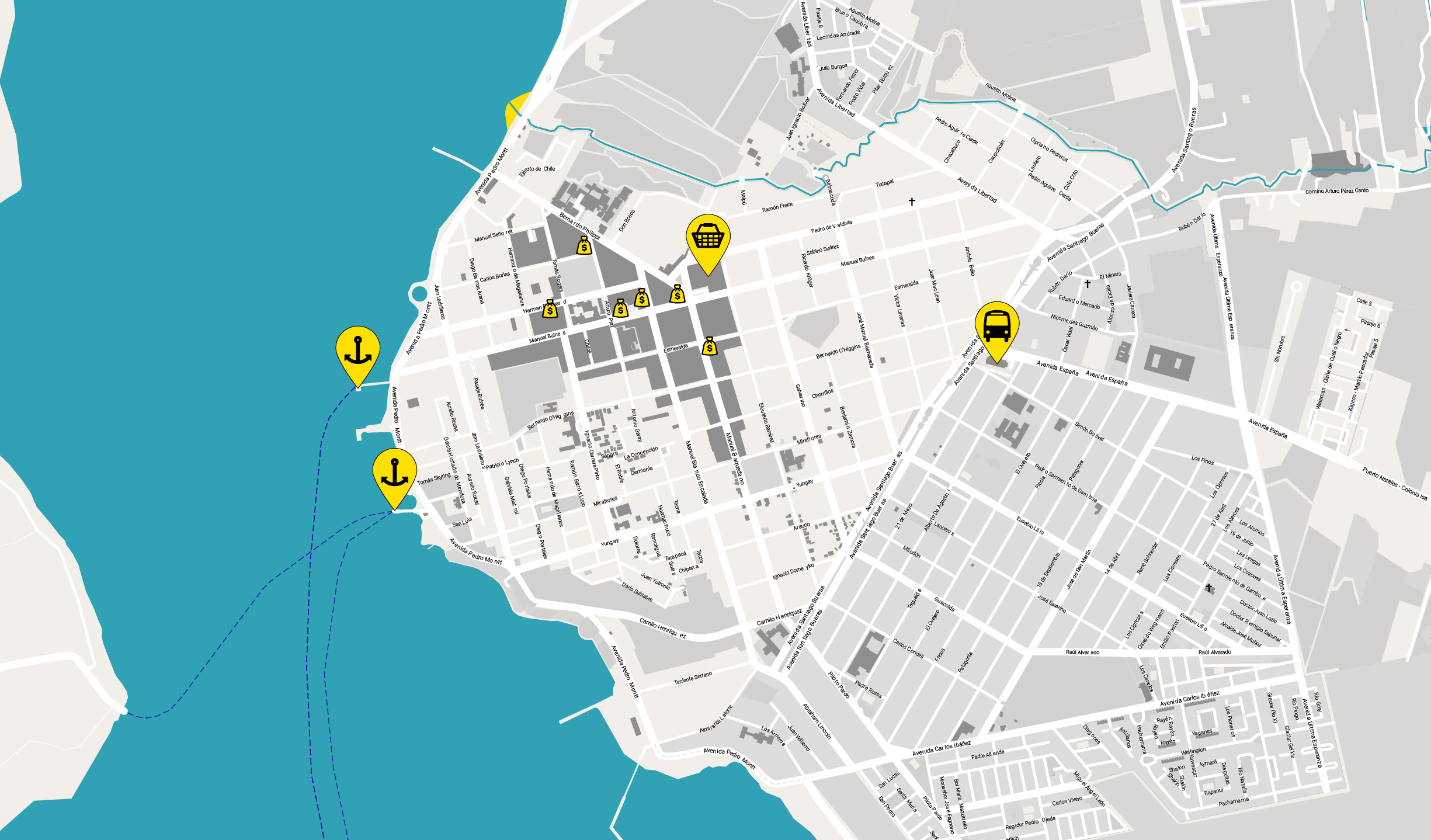 Map Puerto Natales