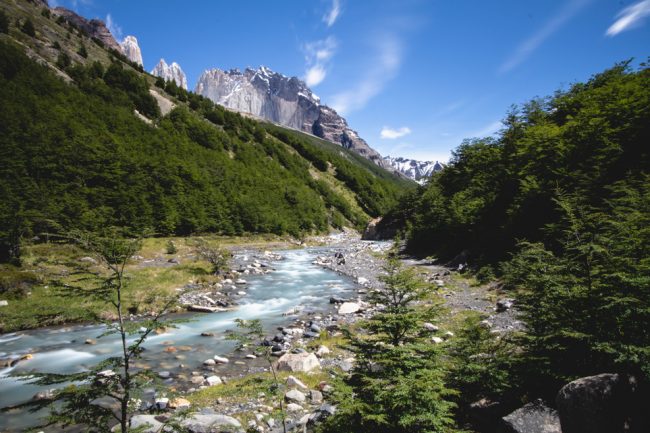 River at Campsite Chileno in Patagonia W Trek