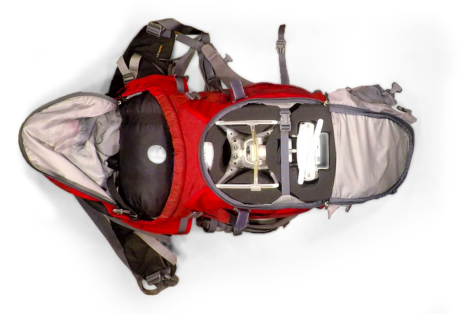 Outsidematerial_Drone_Case_DIY_Phantom_Dji_Deuter DIY Drone Case for DJI Phantom 4 in Deuter SL 60 backpack