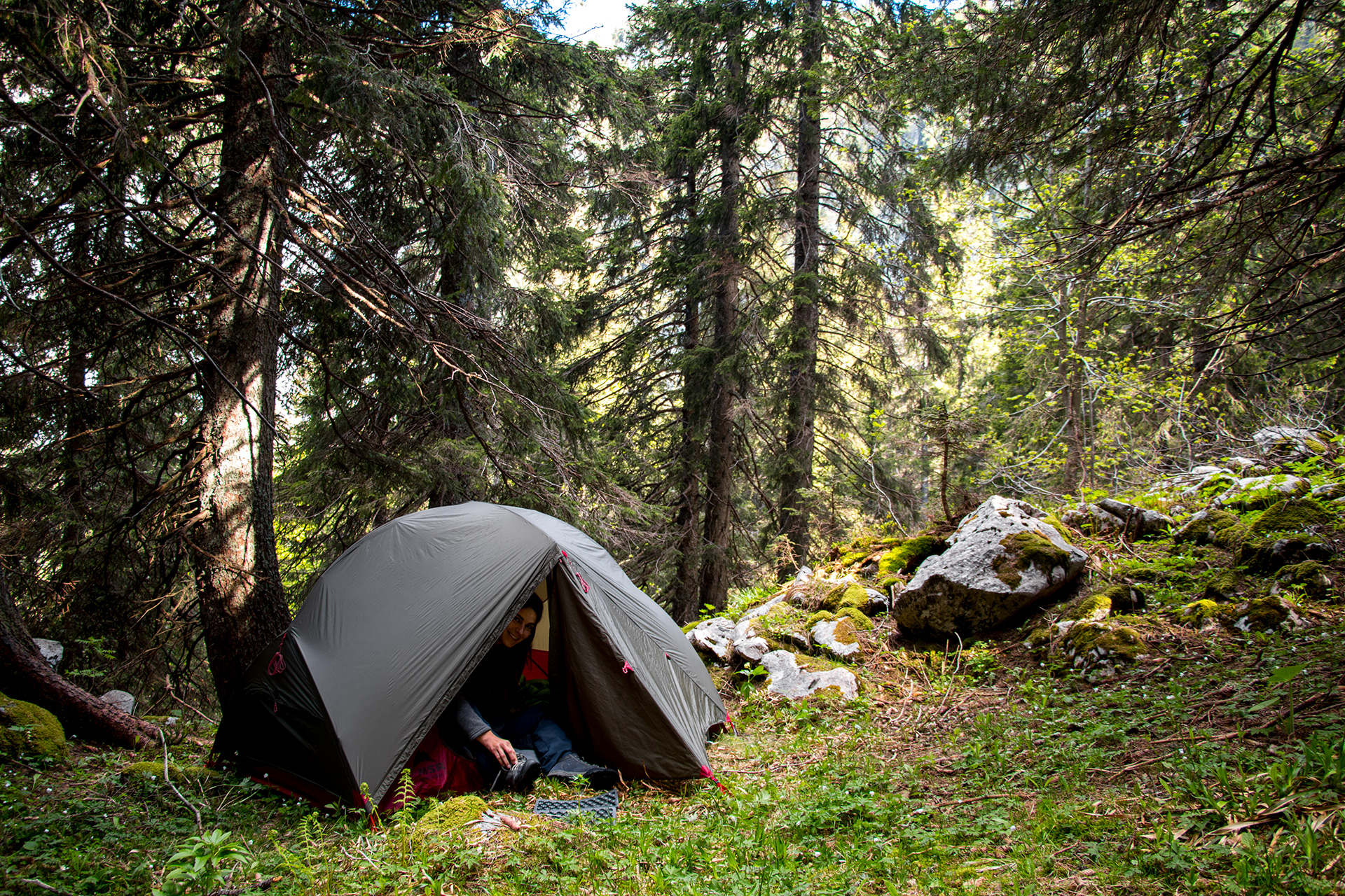 Campsite close to Presihajoče Jezero