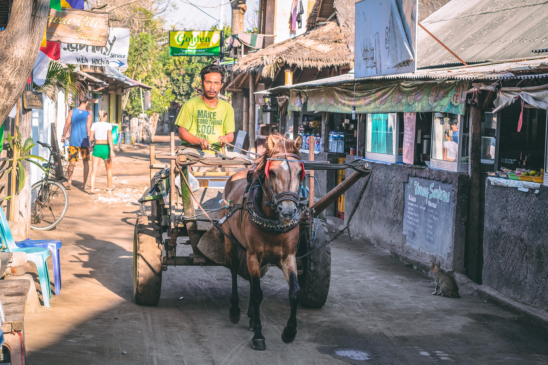 Horse Carriage, Gili Trawangan. Is it safe to travel to the Gili Islands after the 2018 earthquakes?