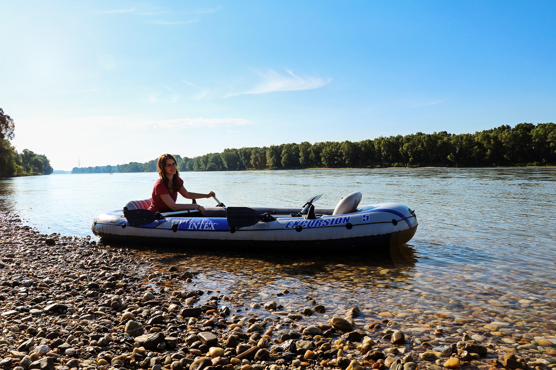 outside material inflatable boat intex getting ready