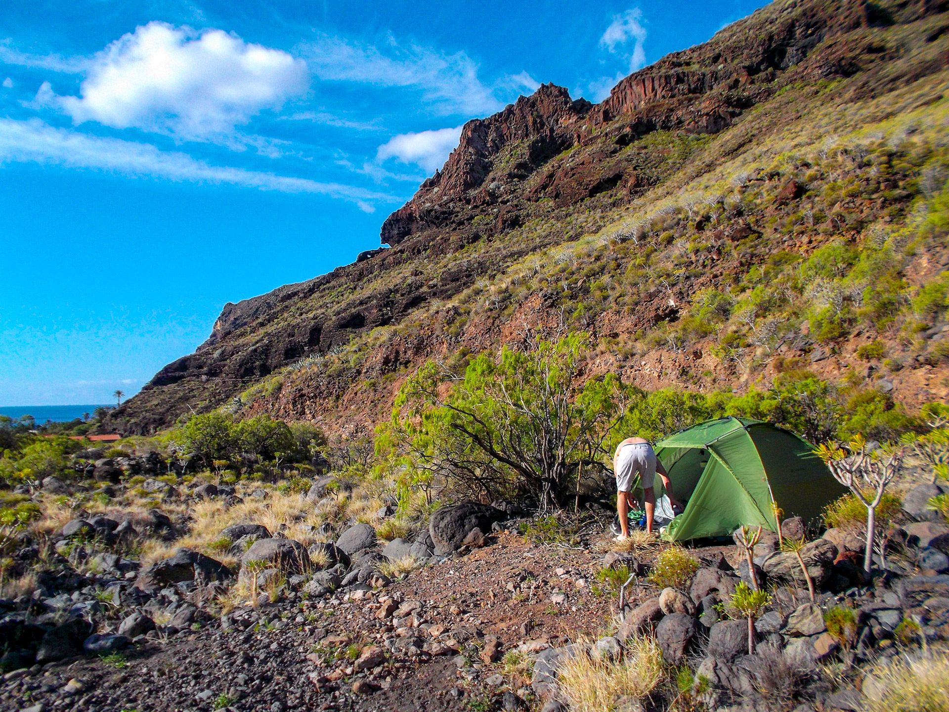 la gomera camping zelt