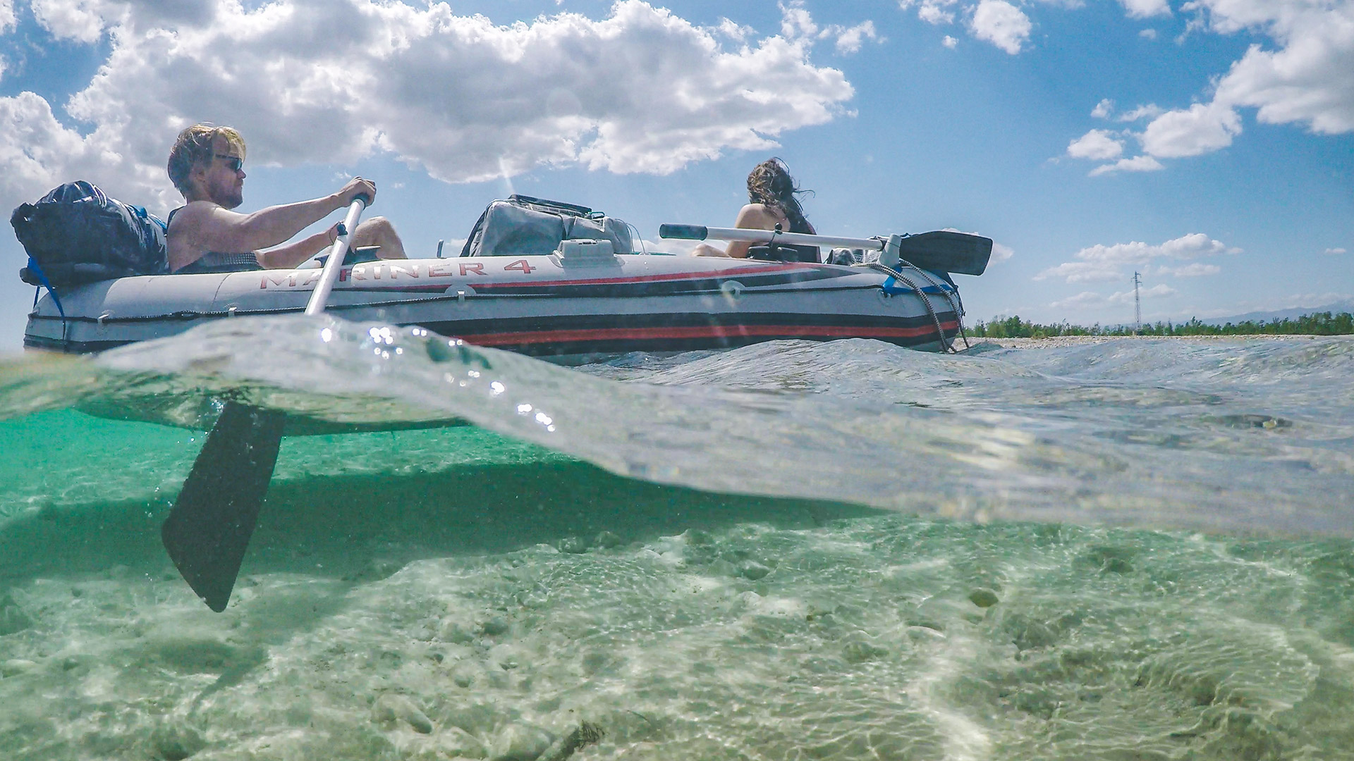 Tagliamento, Italy | Rubber Raft Tour | Inflatable Boat Underwater | Outside Material