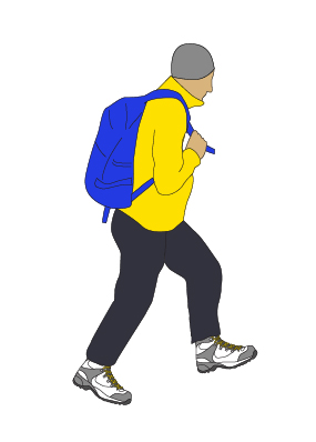 Walking school | Hiker | Graphic